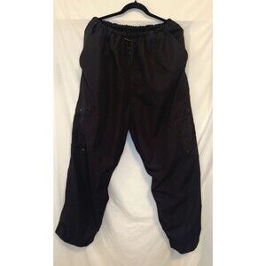 Mens Stearns Dry Wear Rain Pants Black Cargo Mesh Lined Legs Snap Size Large